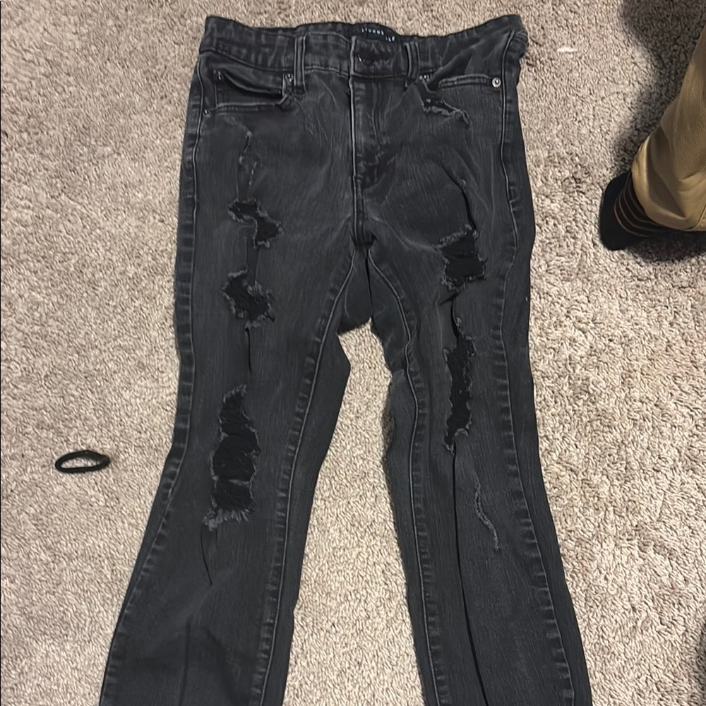 Distressed Black Jeans